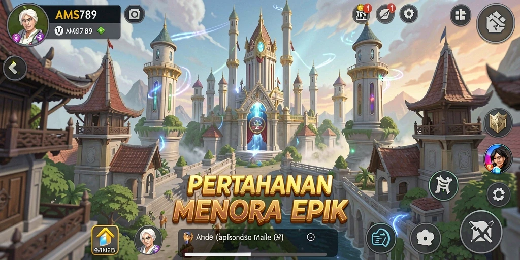 Tampilan gameplay seru Tower Defense di AMS789 dengan strategi menara yang luar biasa.