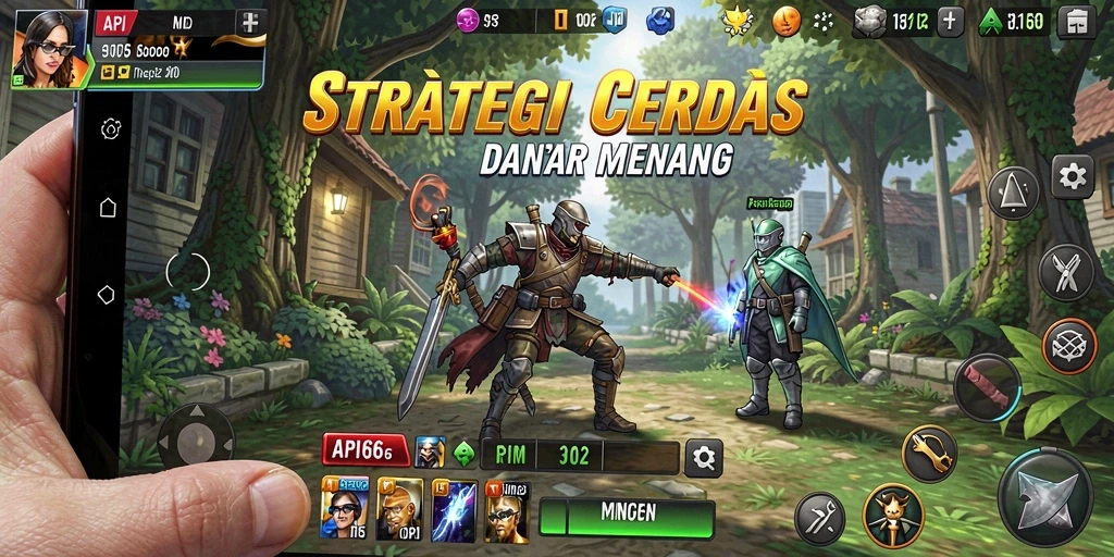Tampilan gameplay yang intens dan strategis dalam API66