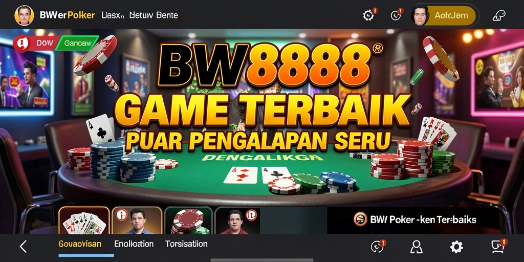 Screenshot utama BW888 menampilkan pengalaman gameplay Poker yang menegangkan.