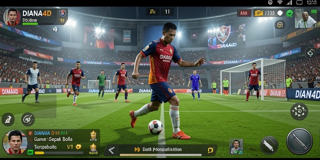 Screenshot gameplay DIANA4D yang menampilkan aksi seru di lapangan.