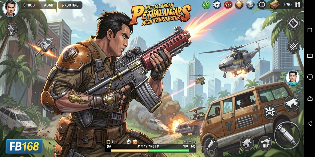 Screenshot gameplay FB168 menampilkan aksi mendebarkan dengan grafis tajam.