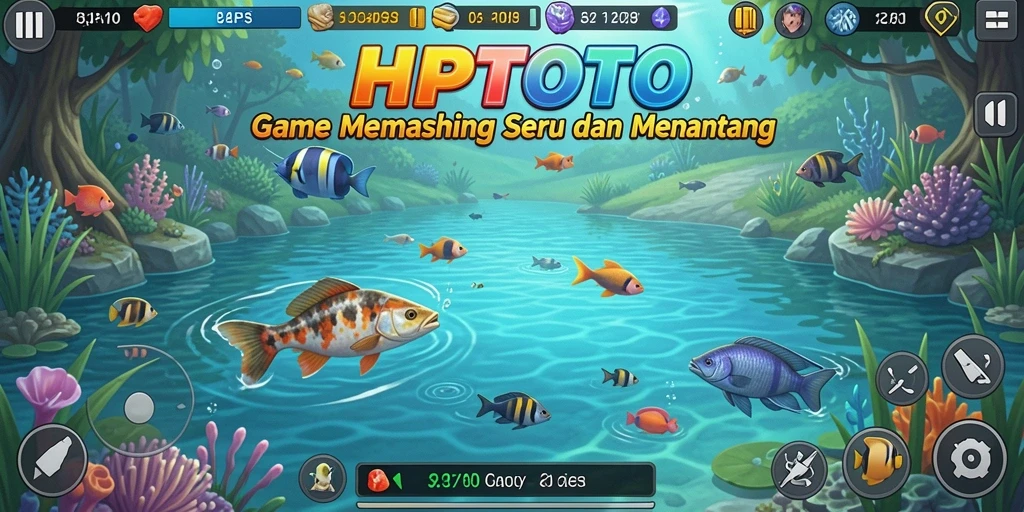 Tampilan gameplay HPTOTO yang menarik saat memancing di laut.
