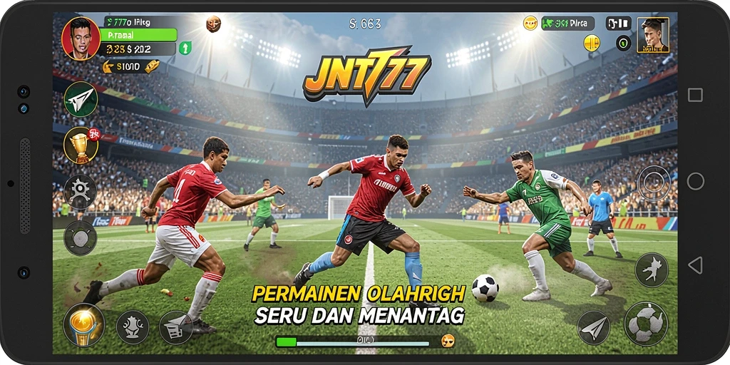 Tangkapan layar JNT777 menampilkan pertandingan olahraga yang mendebarkan.