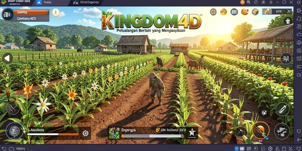 Tampilan menawan dari gameplay KINGDOM4D yang penuh warna.