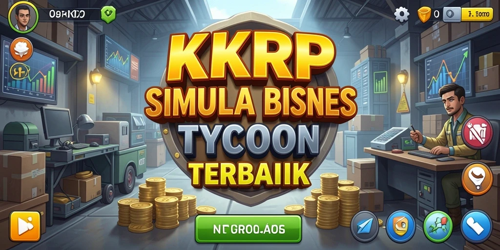 Tampilan gameplay KKRP yang menarik dalam dunia bisnis Tycoon.