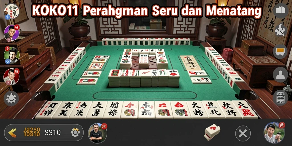 Gambaran utama gameplay KOKO11 dengan berbagai papan Mahjong.