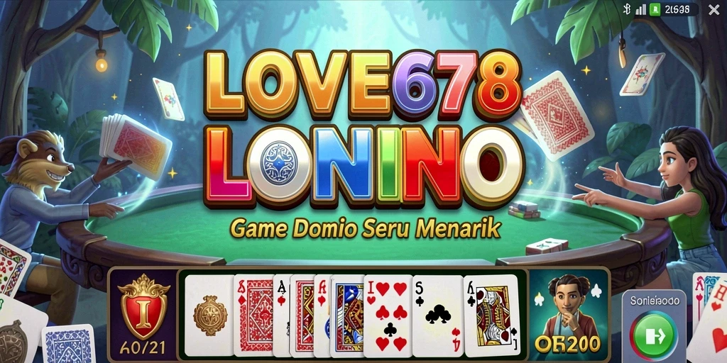 Screenshot utama LOVE678 menampilkan gameplay seru dalam permainan Domino.