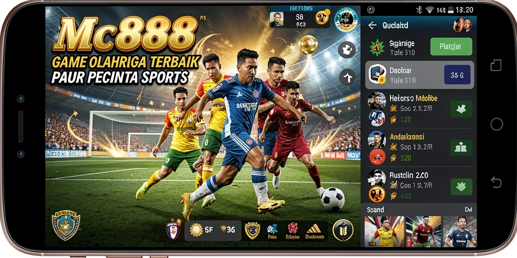 Gambar tampilan gameplay menarik dari MC888 dalam aksi olahraga.