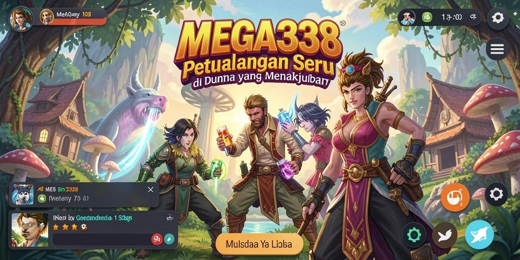 Screenshot gameplay MEGA338 yang menunjukkan aksi petualangan menegangkan.