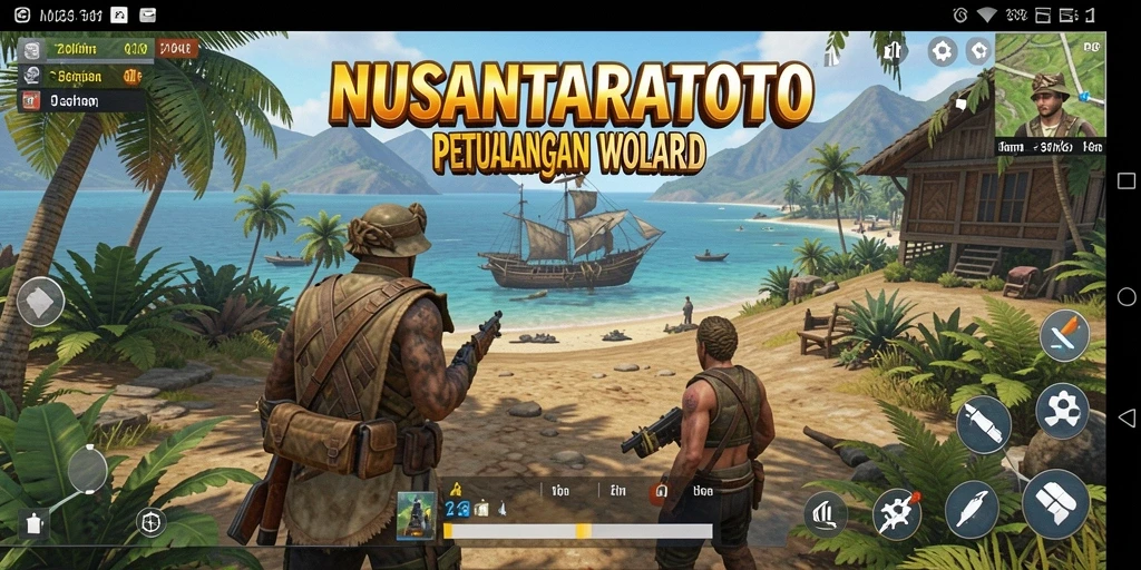 Gameplay NUSANTARATOTO dengan pemandangan menakjubkan dalam dunia Open World.