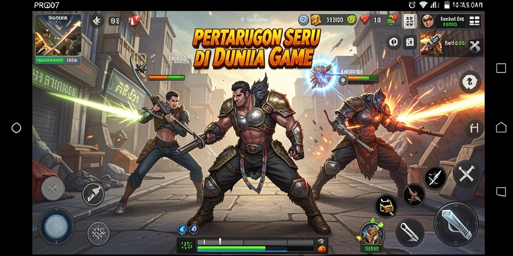 Tangkapan layar PRG007 menampilkan aksi pertarungan yang intens dan seru.