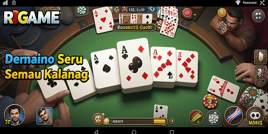 Tampilan gameplay domino yang seru dan interaktif.