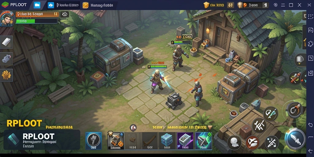 Screenshot RPLOOT menampilkan aksi seru dalam mengelola kerajaan.