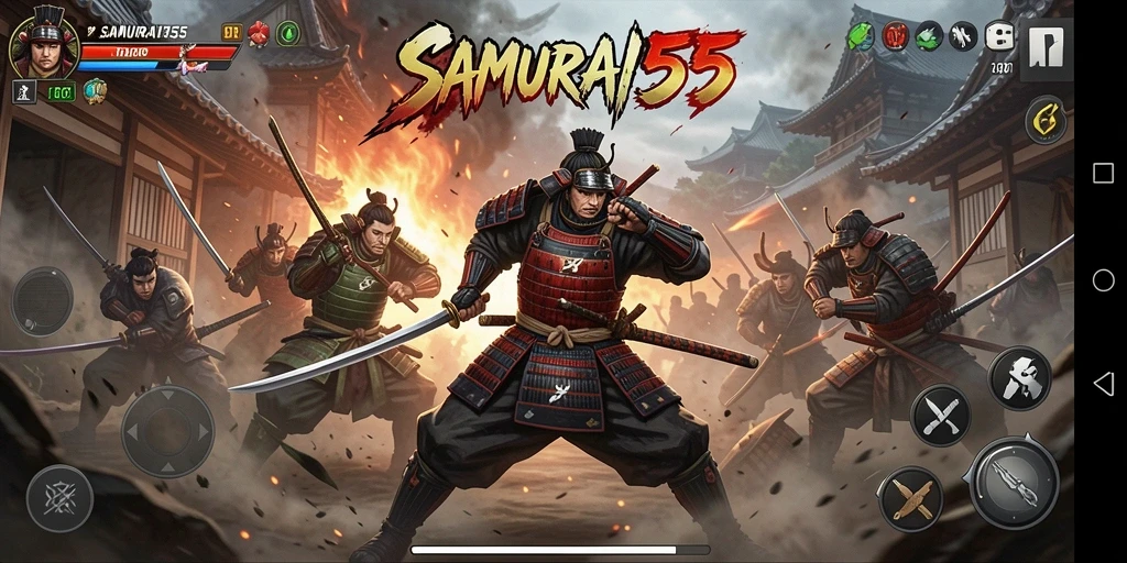Tampilan seru dari pertarungan dalam SAMURAI555 yang menegangkan.