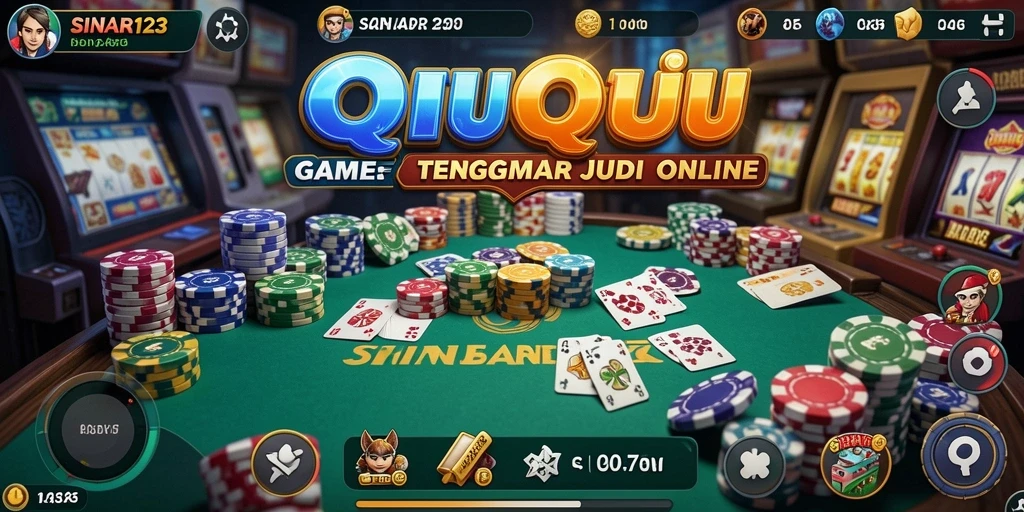 Tampilan menarik gameplay QiuQiu di SINAR123.
