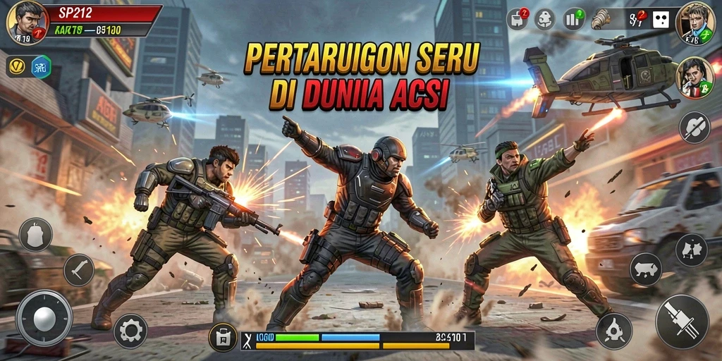 Screenshot SP212 menampilkan aksi mendebarkan dalam permainan.
