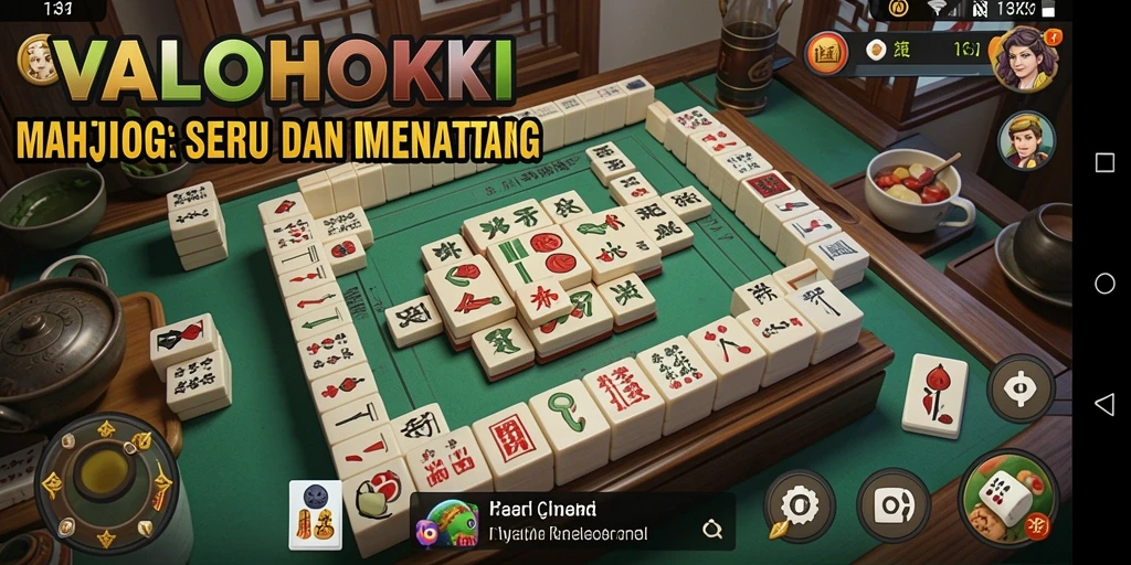 Screenshot gameplay VALOHOKI yang menunjukkan keseruan bermain Mahjong.