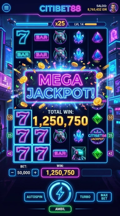 Screenshot aplikasi citibet88 dengan tampilan menarik.